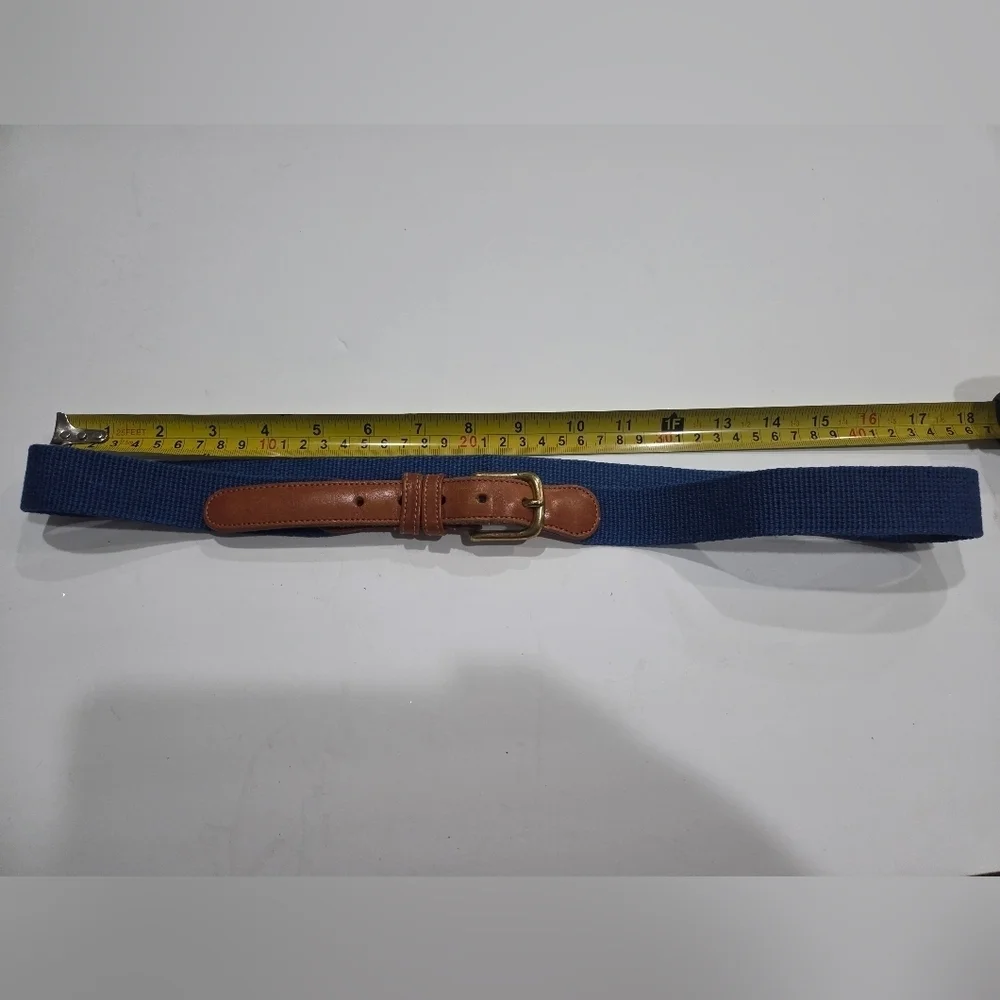 Coach Blue and Brown Belt with Gold Buckle Men's Sz.38